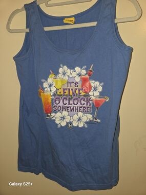 Big Dogs Blue Tank with Yellow Branded Patch